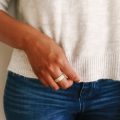 Wide textured wedding band by Kendra Renee