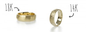 difference in color between 18k gold and 14k gold by Kendra Renee Jewelry