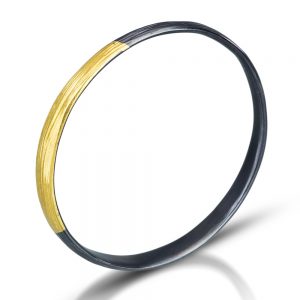 Handmade gold and silver bangle