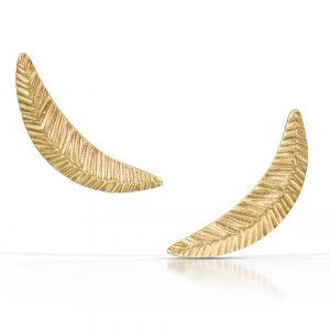 Small textured gold earrings by Kendra Renee