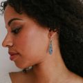 Silver, gold and diamond earrings by Kendra Renee