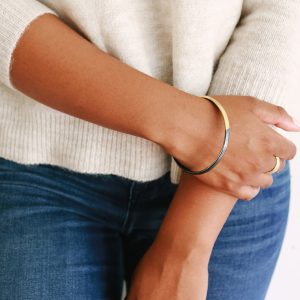 Gold and silver handmade bangle by Kendra Renee