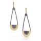 Gold, silver and diamond statement earrings
